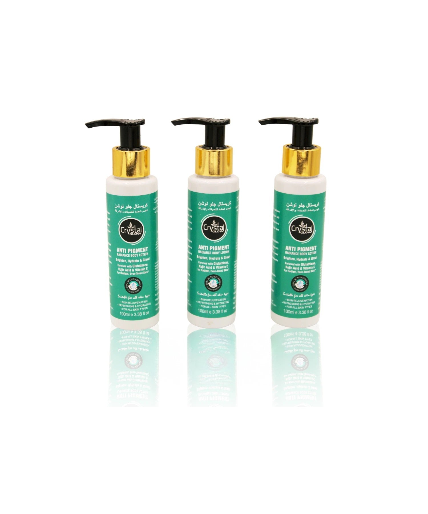 Crystal Glow Anti-Pigment Radiance Body Lotion for Brighter, Even-Tone
